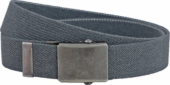 Houtkamp Work Belt Canvas Stretch - Riem de pantalon de travail ergonomique - Grijs - Longueur totale 110 cm / Taille de ceinture 95
