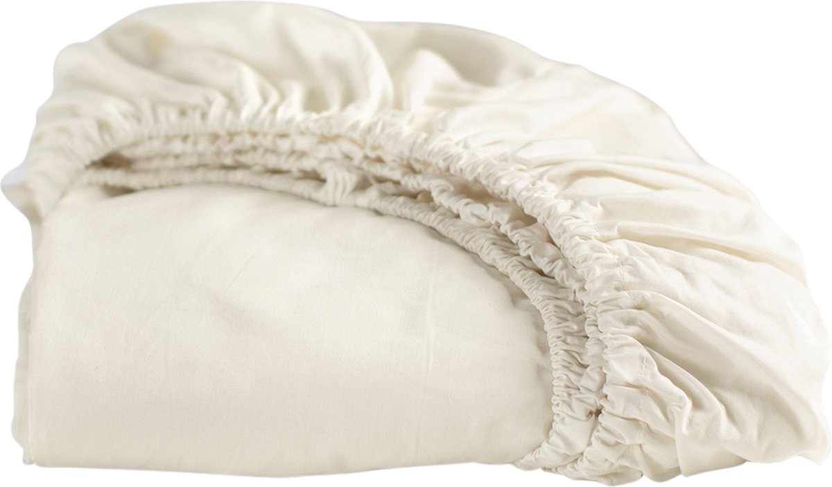 Cinderella Hoeslaken (tot 25 cm) - Double Jersey - 120x200/210/220 - Ivoor Ivoorwit