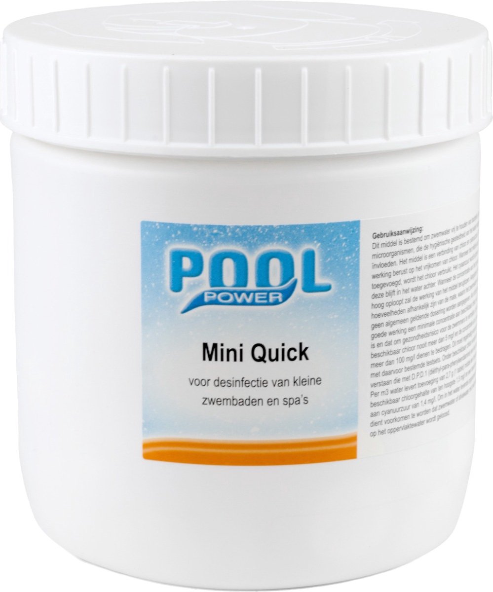 Pool Power Mini Quick Desinfectiemiddel voor Zwembaden - 180 tabletten