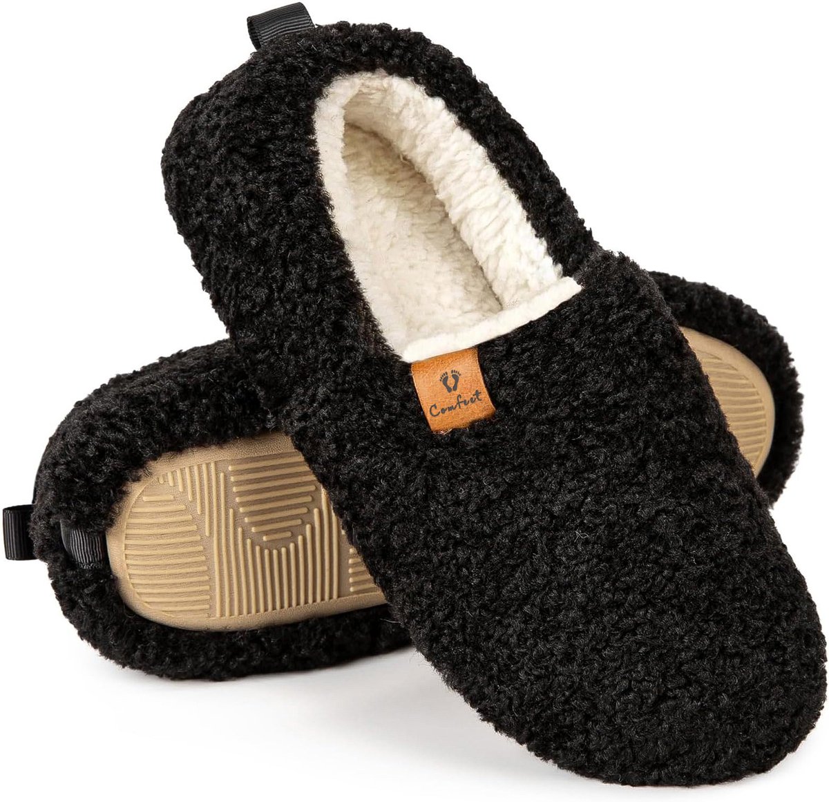 Pantoffels Dames - Sloffen - Maat 38/39 - Zwart - Anti-slip - Comfeet