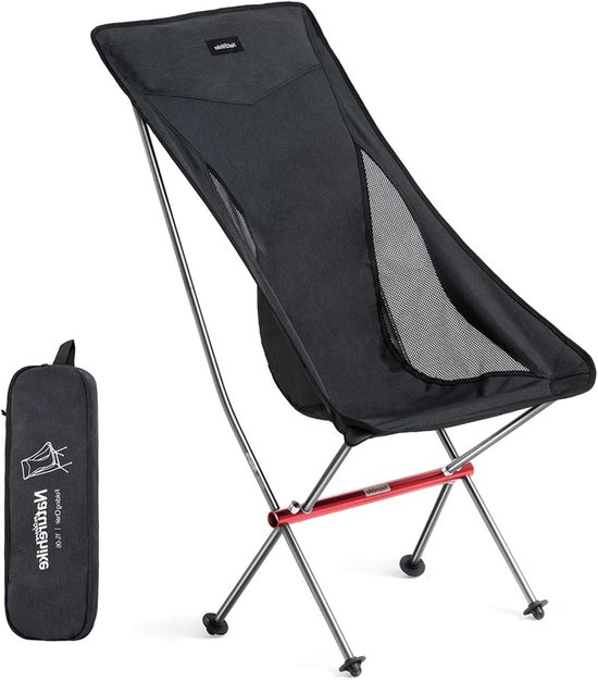 Naturehike Ultralichte opvouwbare campingstoel met 150 kg gewicht voor vissen, picknick, wandelen in de open lucht, wit