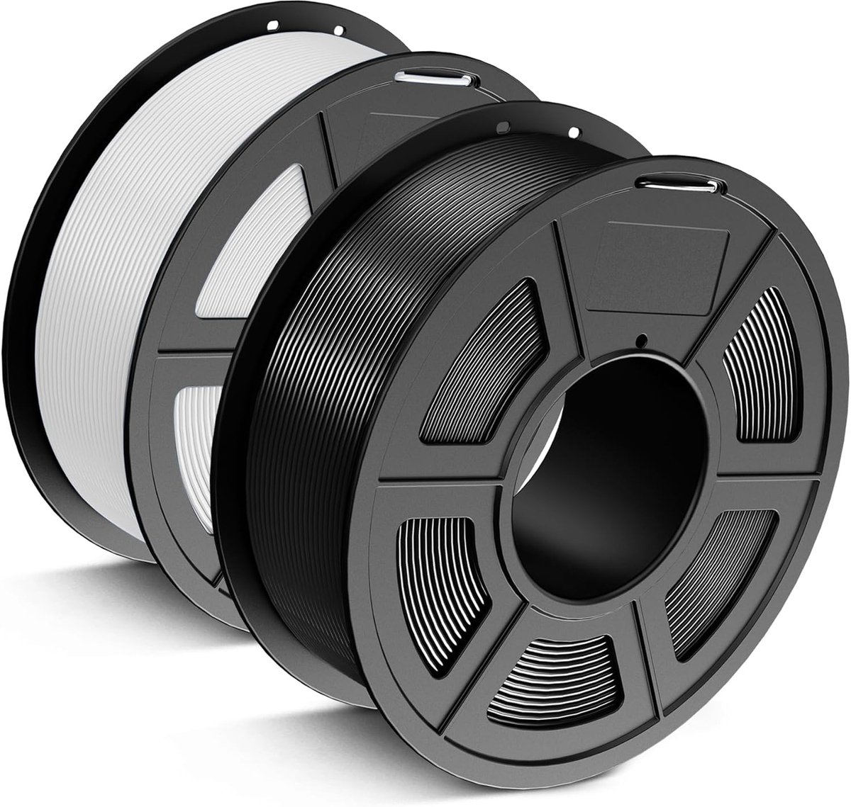 PLA Plus 3D Printer Filament 1.75mm - Taai en Sterk, Zwart en Wit, 1.1 kg (2 Pakken)