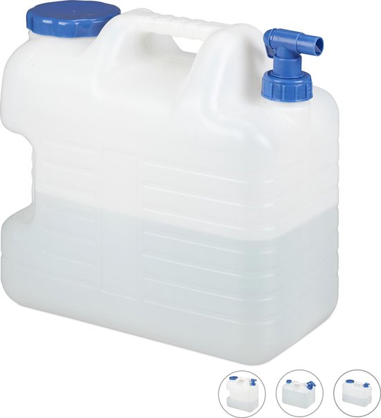 pijn doen woensdag wees onder de indruk Relaxdays jerrycan met kraan - voor drinkwater - BPA-vrij - water-jerrycan  met... | bol