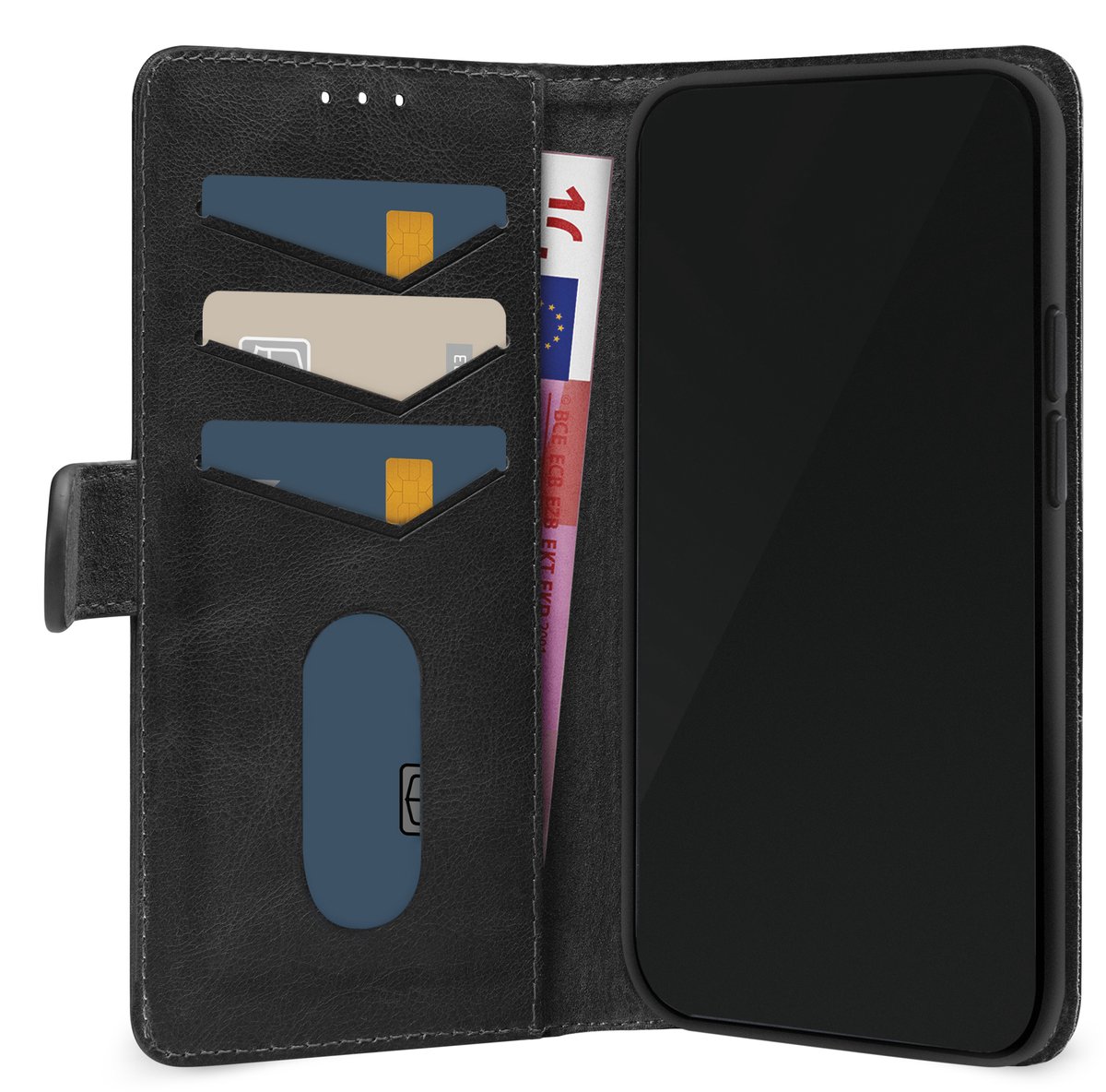 Mobilize Telefoonhoesje geschikt voor Samsung Galaxy A56 Hoesje | Mobilize Premium Gelly Bookcase Portemonnee | Pasjeshouder voor 3 Pasjes | Telefoonhoesje voor Pinpas / OV Kaart / Rijbewijs - Zwart