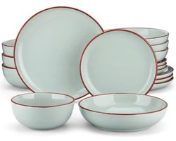 Tida Serviesset - 32 delig - 8 persoons - Jade - Dinerborden - Bordenset - Diepe borden - Ontbijtborden - Servies - Keukenservies