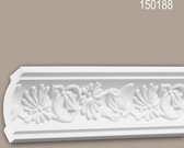 Kroonlijst 150188 Profhome Sierlijst Lijstwerk rococo barok stijl wit 2 m