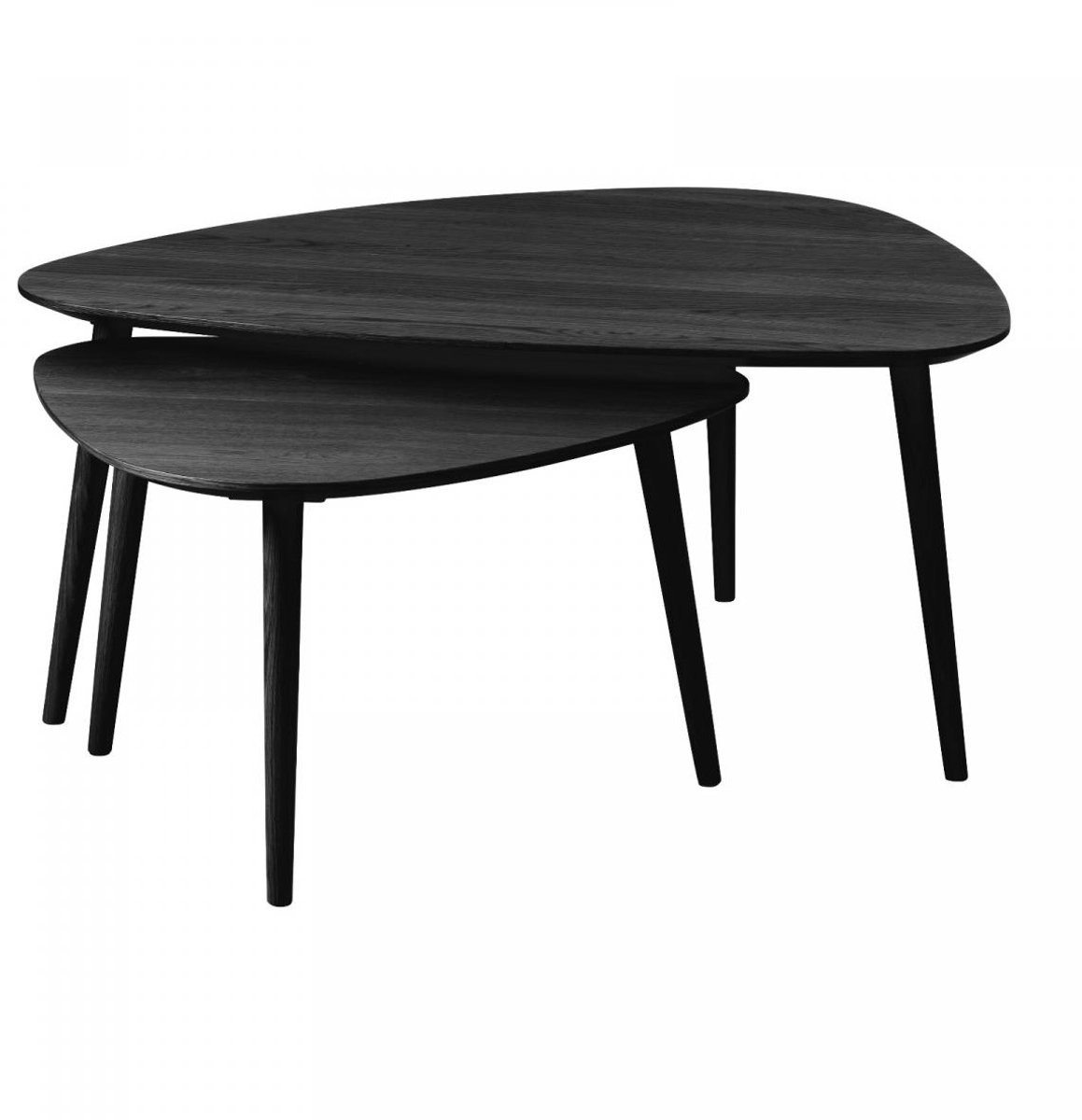 Nordic Home - Heidi organische salontafels - set van 2 - zwart