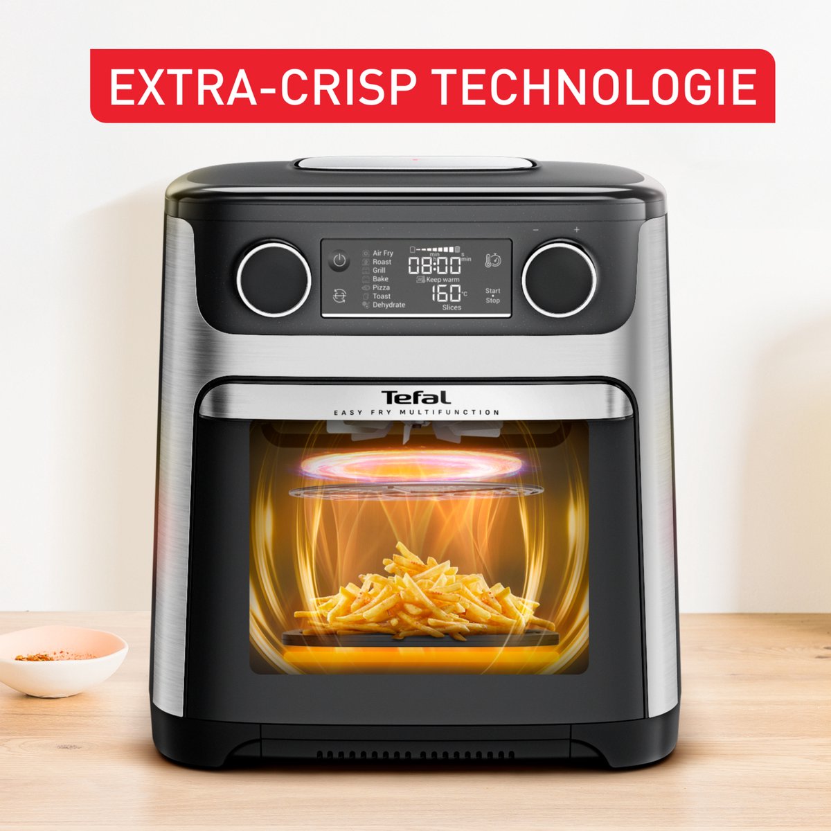 Afbeelding 2 van Tefal Easy Fry Multifunction FW556D - Airfryer & Oven - 15L - 2000W - RVS - Voor Multifunctioneel Gebruik