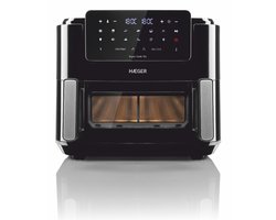 Haeger AF-D10.010A friteuse Dubbel 10 l Vrijstaand 2600 W Heteluchtfriteuse Zwart