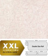 Structuur behang EDEM 9086-24 vliesbehang hardvinyl warmdruk in reliëf gestempeld in used-look glanzend wit lichtroze 10,65 m2