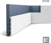 Plint Orac Decor SX168 AXXENT SQUARE multifunctionele plint wandlijst sierlijst tijdeloos klassieke stijl wit 2 m