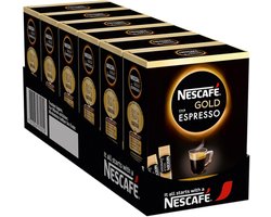 Nescafé Gold Espresso oploskoffie - 6 doosjes x 25 zakjes