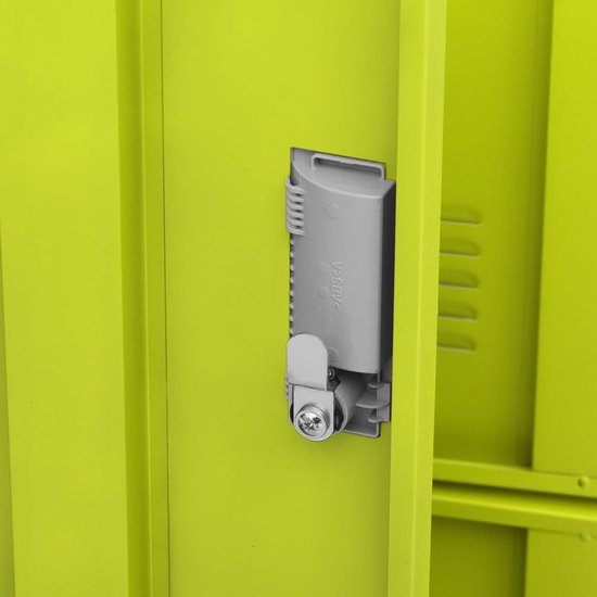 vidaXL Armoires à casiers 5 pcs 90x45x92-5 cm Acier Gris clair et vert - Armoire de casier - Armoires à casiers - Armoire de casier - Armoires de casier