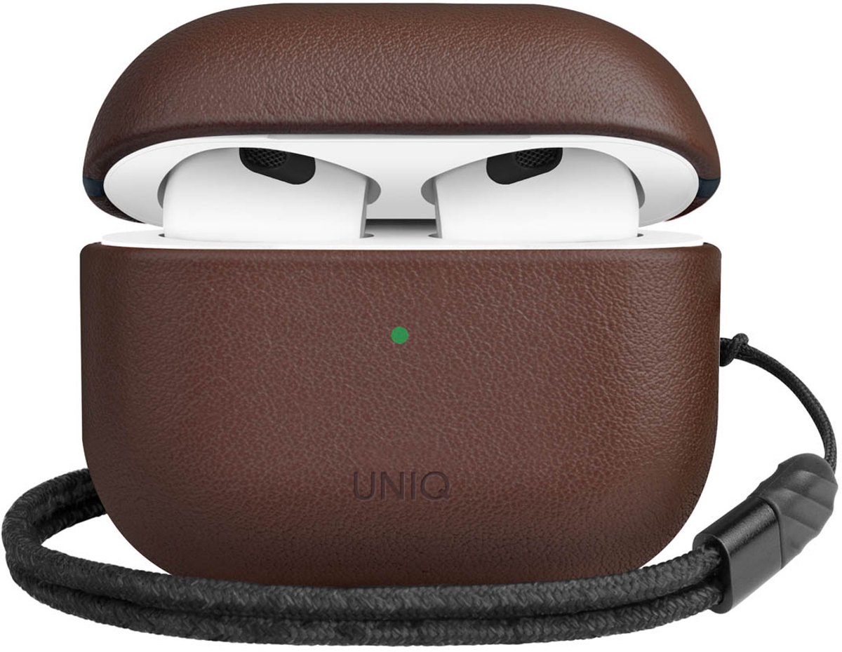Uniq Terra Echt Lederen Case voor de Apple AirPods 3 (2021) - Toffee Brown