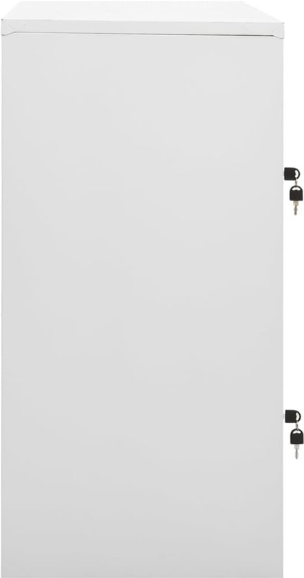 vidaXL Armoires à casiers 2 pcs 90x45x92-5 cm Acier Gris clair - Armoire de casier - Armoires à casiers - Armoire de casier - Armoires de Armoires