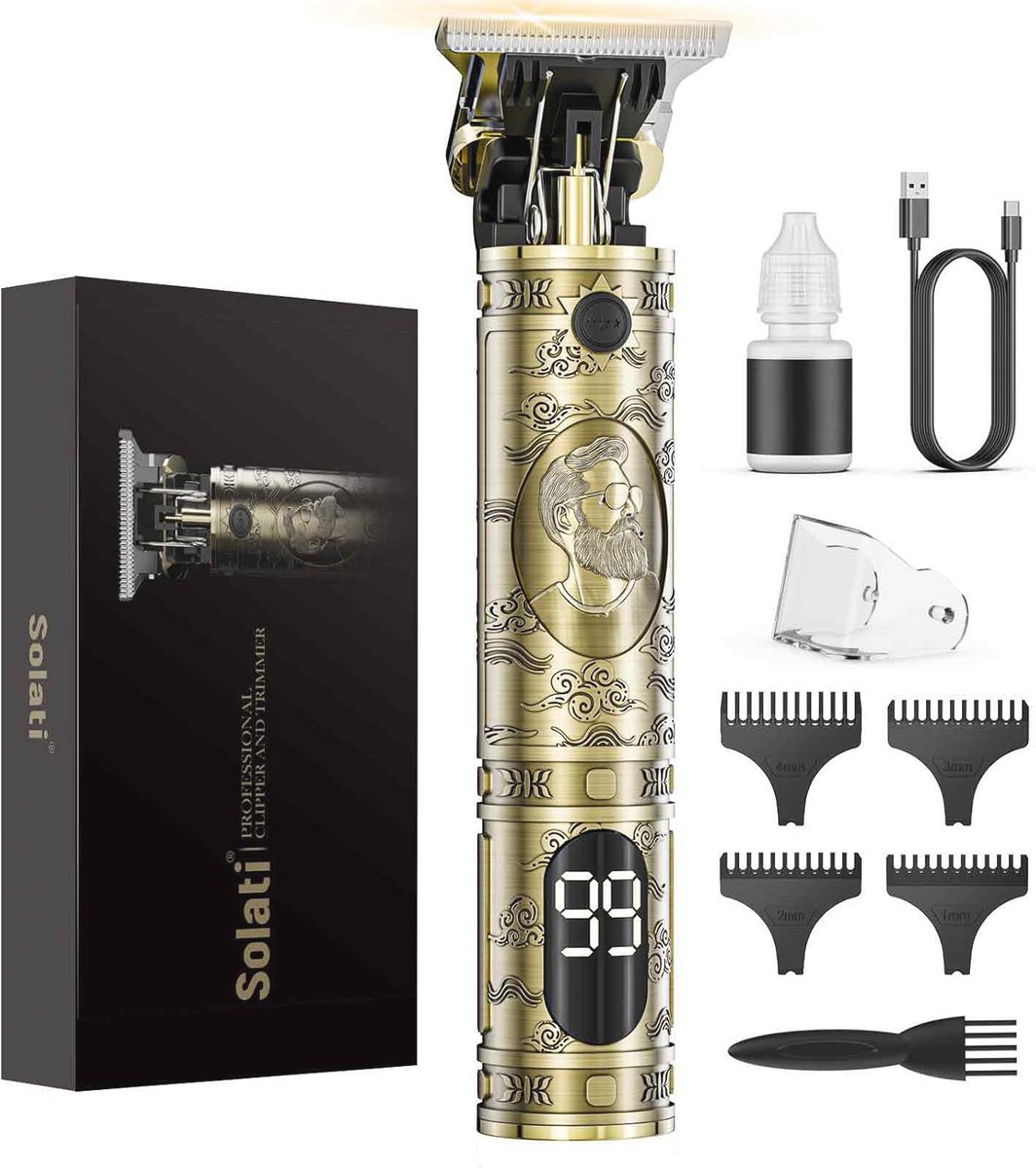 Tondeuse Mannen - Draadloze Trimmer Baardtrimmer - Haar Verzorging - Premium Titanium Messen - 153 x 3 x 4 cm