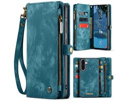 CaseMe Hoesje - Geschikt voor Samsung Galaxy A56 Hoesje - CaseMe 008 2-in-1 Book Case & Back Cover met Portemonnee - Blauw