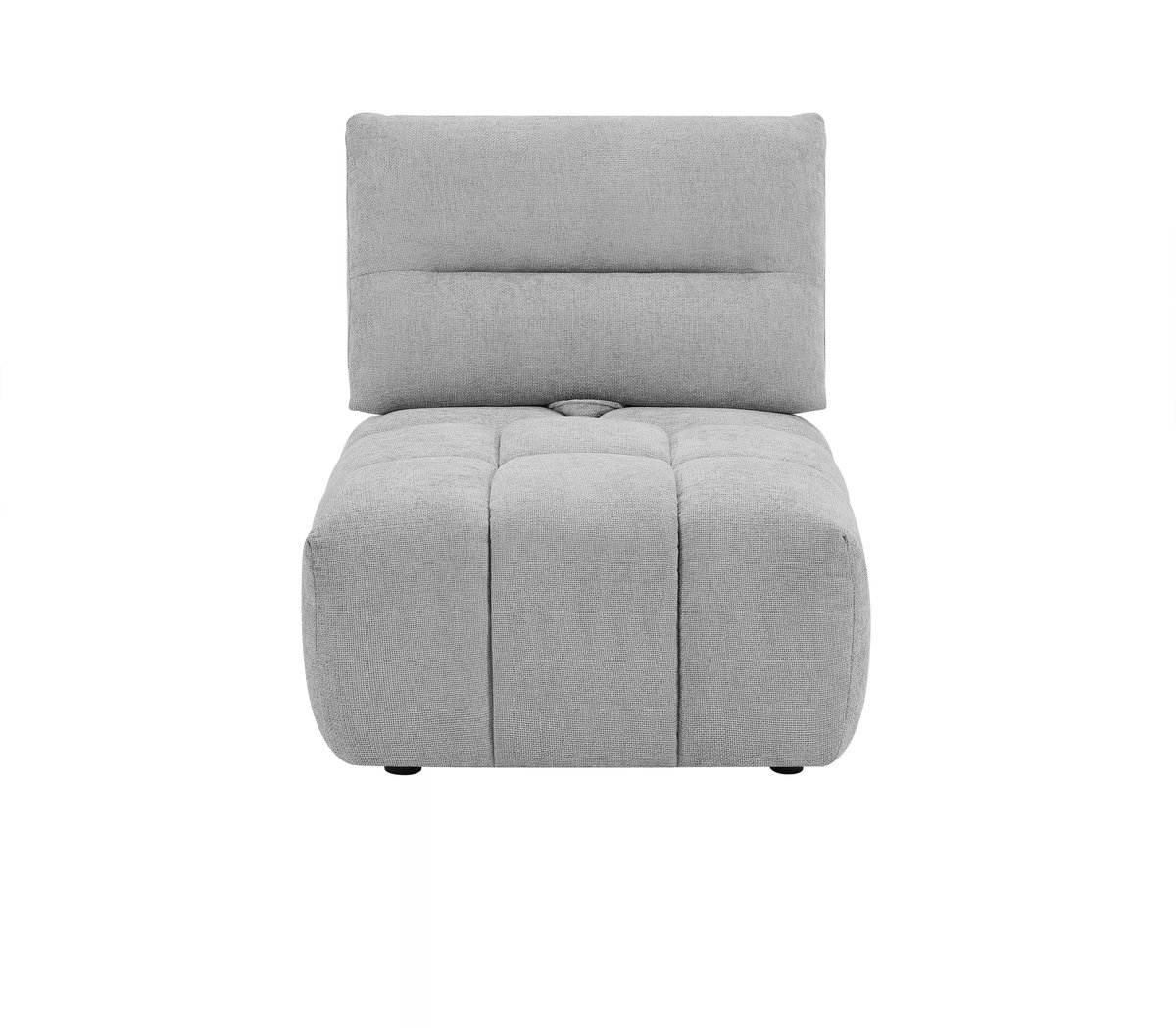 Vente-unique Fauteuil met schuivende rugleuning van lichtgrijze stof met textuur APOLIU Lichtgrijs