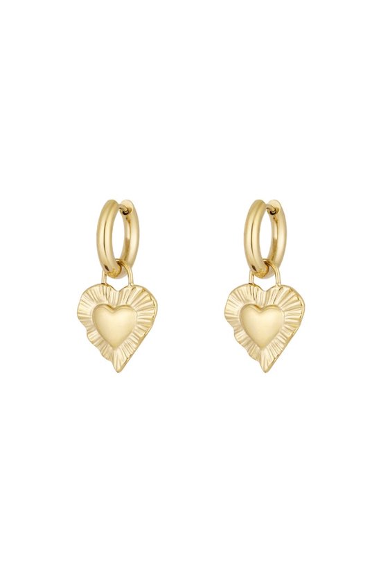 Les Boucles d'oreilles me donnent de l'amour - couleur or - coeur