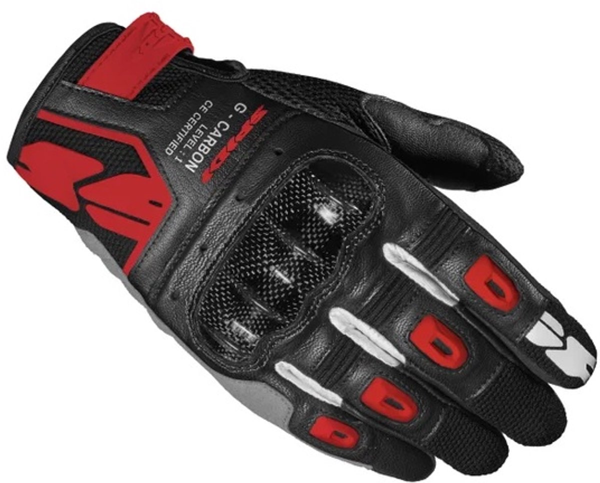 Spidi G-Carbon Rood - Maat S - Handschoen