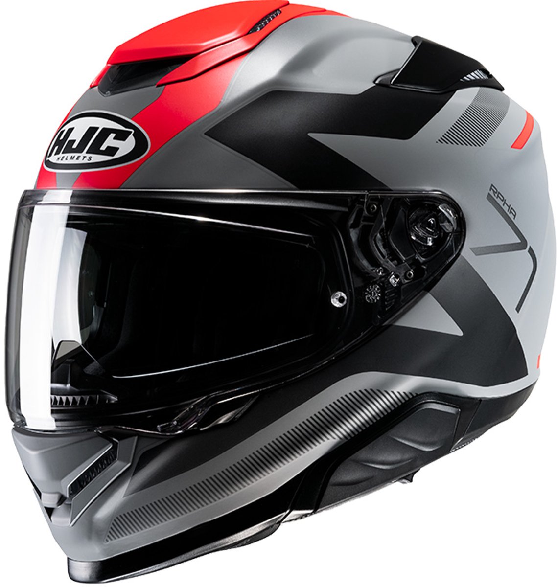 Hjc Rpha 71 Pinna Grey Red Mc1Sf Full Face Helmets XL - Maat XL - Helm