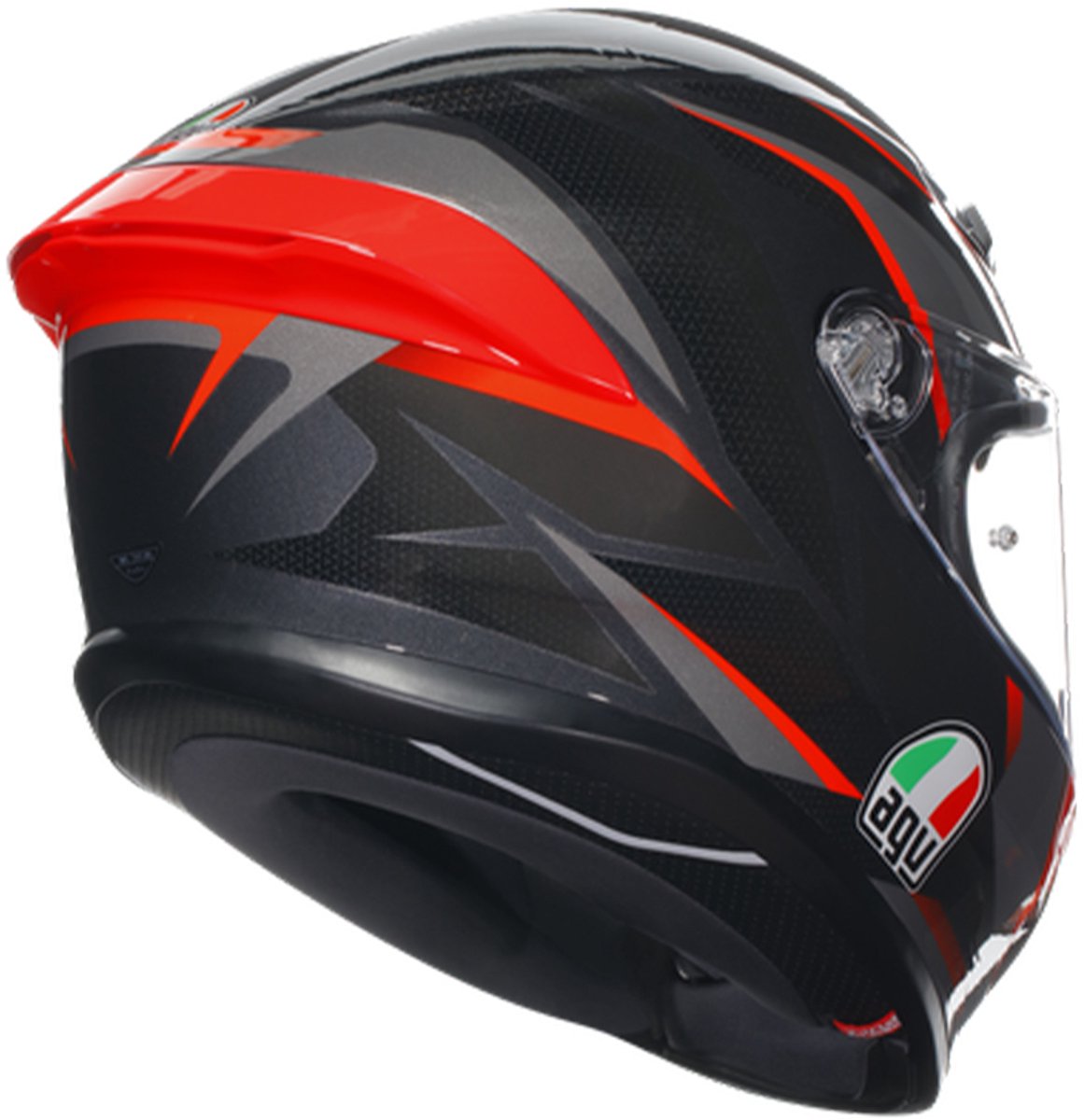 AGV K6 S Karve Matt Black/Grey/Red - Maat S - Integraal helm - Scooter helm - Motorhelm - Zwart - Scooterhelmen mannen en vrouwen. – foto 8