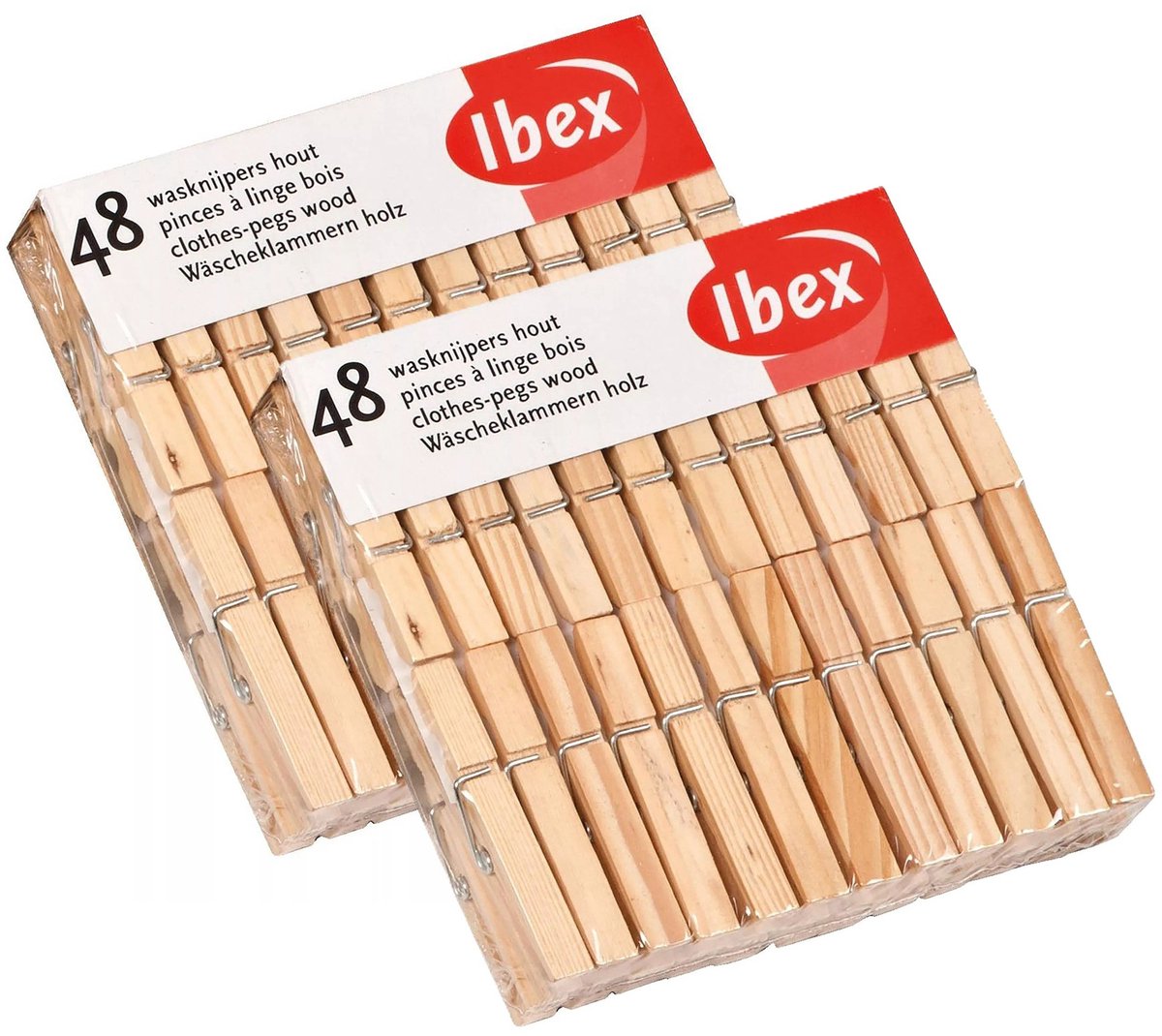Goedkoopste Wasknijpers - 48x - hout - knijpers - wasspelden - wasgoed ophangen