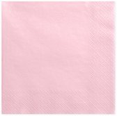 Serviettes rose clair Deluxe 33x33cm 20 pièces
