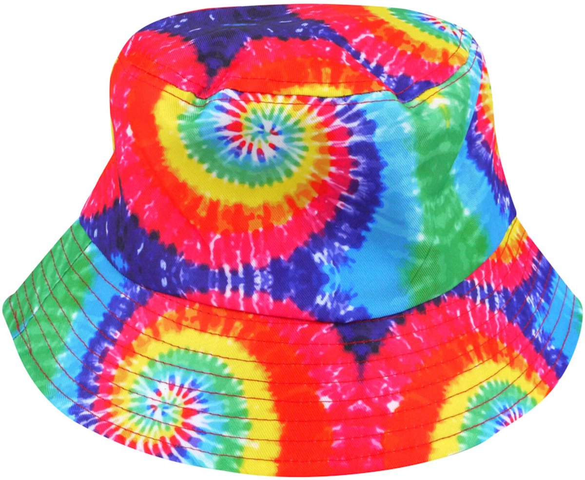 Henbrandt - Rainbow Bucket Hat - Hoofddeksel voor Pride Evenementen - LGBTQ+ - Regenboog Circle Buckethat - Regenbooghoed voor Volwassenen - Perfect voor Gay Pride Parades en Festivals - Polyester Hoed - One Size