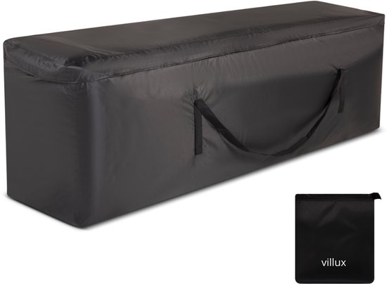 Villux Tuinmeubelhoes Kussen - Tuinkussen Hoes - Waterdicht - 420D - Tuinkussenhoes Opbergtas - Tuinkussentas - Beschermhoes Tuinmeubelen - Hoes Voor Tuinkussens - Beschermhoes Loungeset - 200cmx75cmx60cm