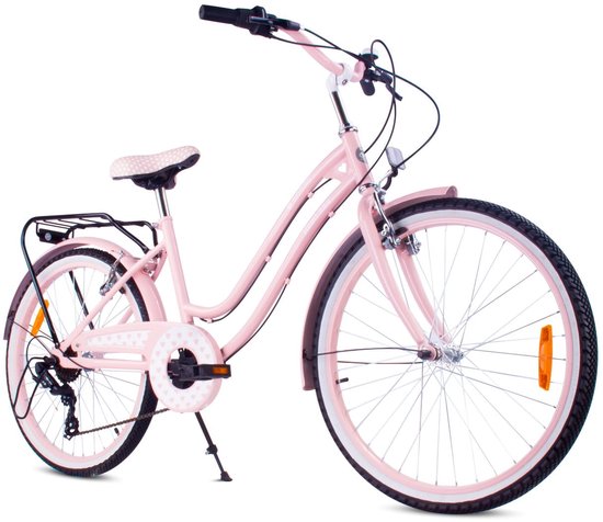 OUBUBY Kinderfiets, 12 inch fiets met steunwielen, fiets voor jongeren, neutrale kinderfiets, in hoogte verstelbaar kindertransportmiddel, geschikt voor kinderen van 2 tot 4 jaar, roze
