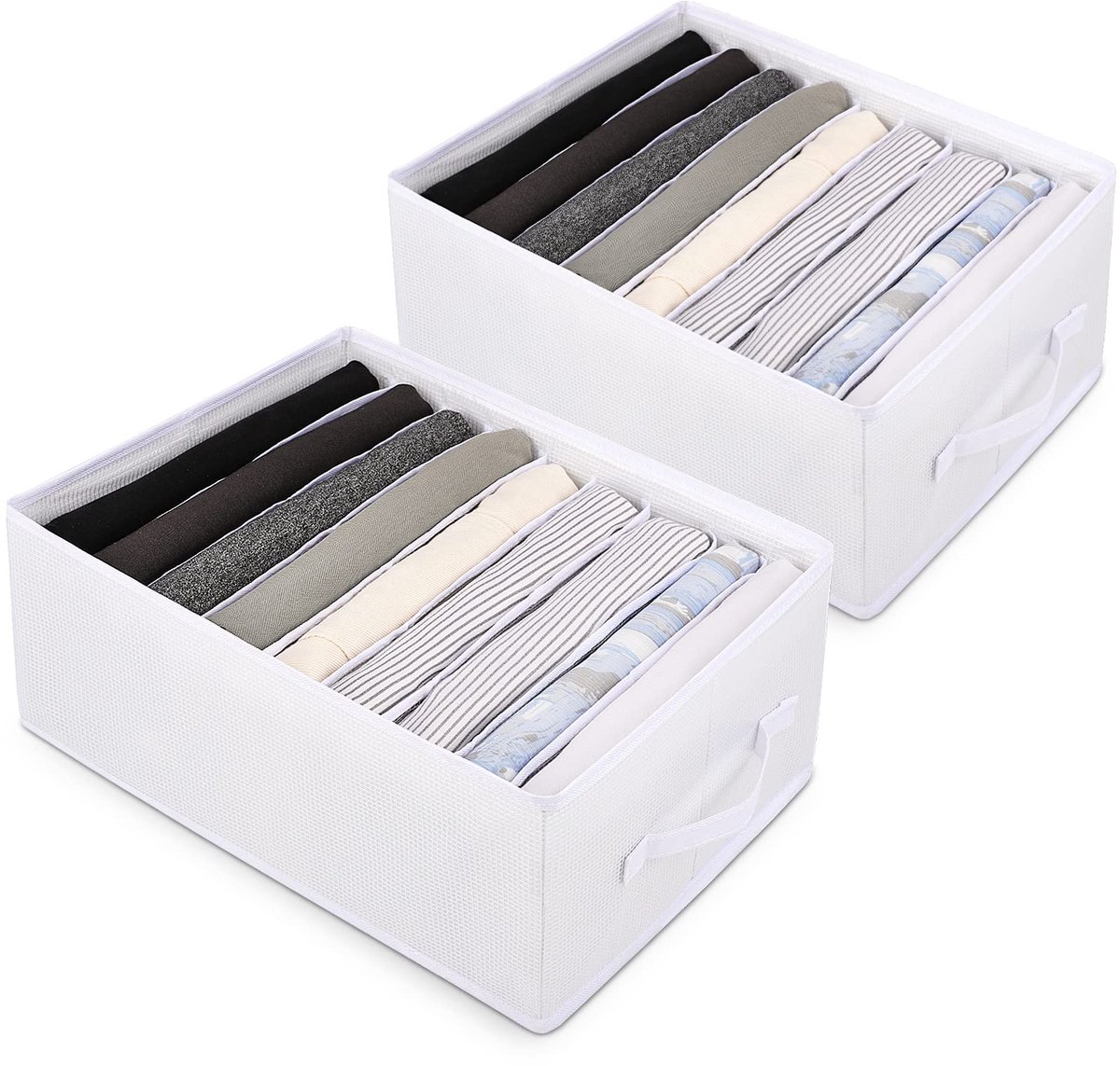 My Ninki ® Efficiënt Opbergsysteem voor Kledingkasten met 9 Vakken, 2 Stuks Opvouwbare Organizers