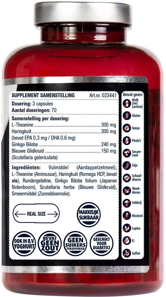 Goedkoopste 2x Lucovitaal L-theanine Omega 3 210 capsules