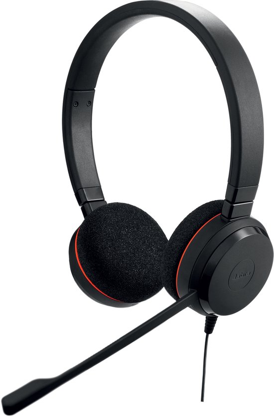 Jabra Evolve 20 Headset Bedraad Hoofdband Kantoor/callcenter USB Type-C / USB Type-A Zwart
