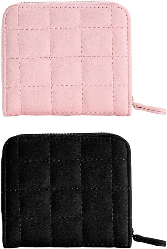 Foto: Badgehouder zwart luxe kwaliteit lederen materiaal dubbele kaarthoezen sets id badge case clear bank credit card badge houder badge accessoires