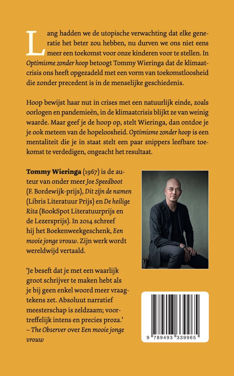 Optimisme zonder hoop - back cover