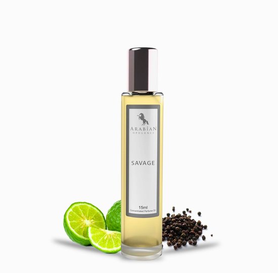 ARABIAN OPULENCE Parfum voor Heren Parfum Olie | SAVAGE FR265, Herenparfum Eau de Parfum | geur voor mannen | Langhoudende Houtige Parfum voor Mannen | Alcoholvrije Roll-on Geur | Luxe Parfum Cadeauset | Reisformaat Parfum, Parfum voor Mannen (15ml)
