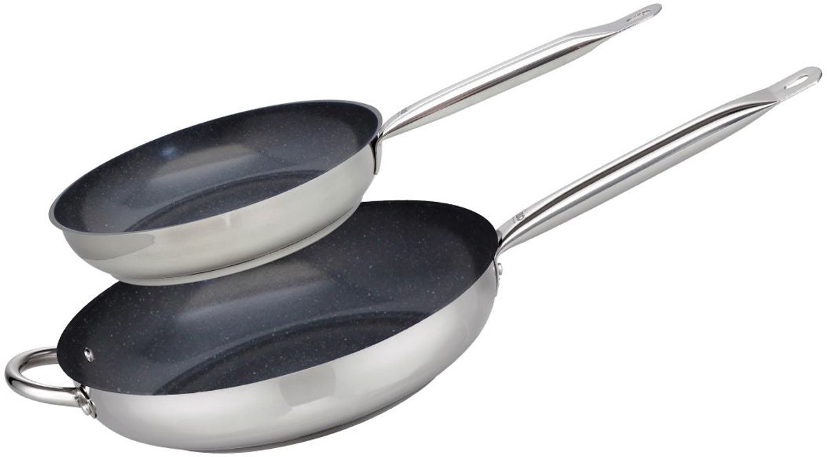 Set van 2 Pannen 24 en 32 cm keramisch zonder PFAS Profi Therm Platinum Elo