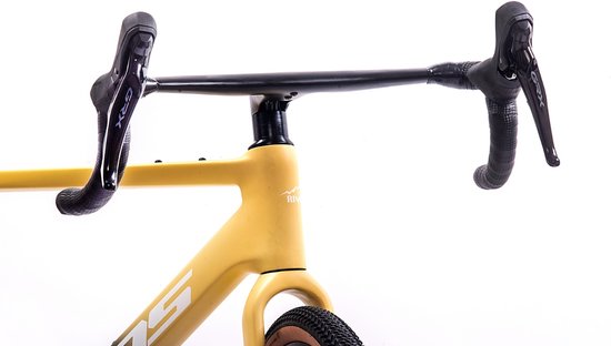 Rinos Sandman 7 - Gravel Fiets - Gravel Bike - carbonframe - GRX 820 24 versnellingen - hydraulische schijfremmen - lichtgewicht - allround fiets voor elk terrein - Zwart Zand 56 van Rinos — afbeelding 5