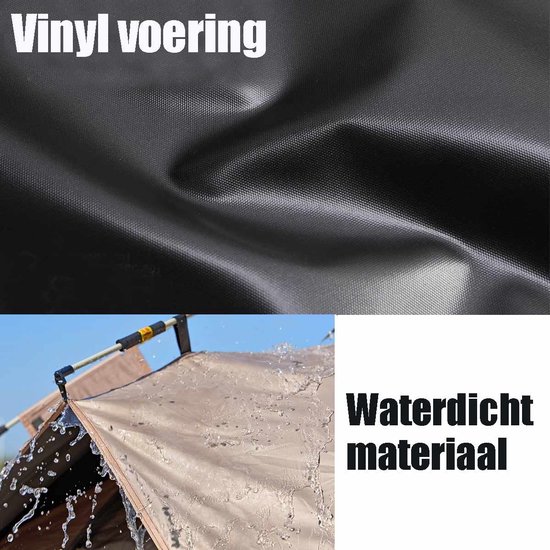 Kampeertent XXL -Dubbellaagse Zilverlijm koepeltenten-Waterdicht en winddicht-Automatische koepeltent voor 3-4 personen-220*200*145CM-Pop-up tent-campingtent met deur en raam-Met mat en Tenttouw-voor buiten- Cadeau voor Vaderdag van Merkloos — afbeelding 5