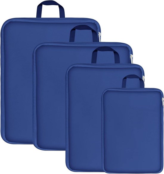 Compressieverpakkingskubussen voor koffers, bagage-organisatortassenset, lichtgewicht verpakkingsorganisatoren als reisaccessoires (set van 5, beige