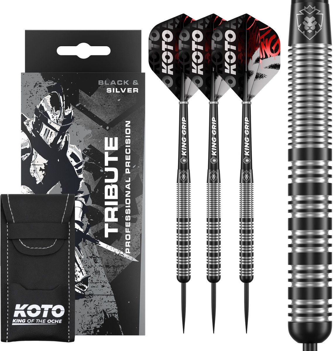 KOTO - Tribute Darts 14 Gram - Zwart & Zilver