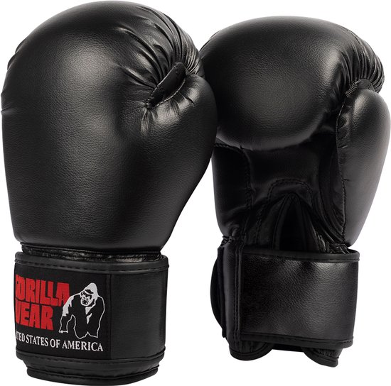Gorilla Wear Mosby Bokshandschoenen - Boxing Gloves - Boksen - Zwart - 18 oz