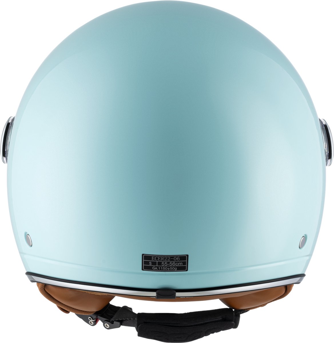 BEON B120 Scooterhelm - M - Jethelm met Zonnevizier - Motorhelm - Geschikt voor Vespa, Scooter, Brommer, Motor en Snorfiets - Mint Groen – foto 3