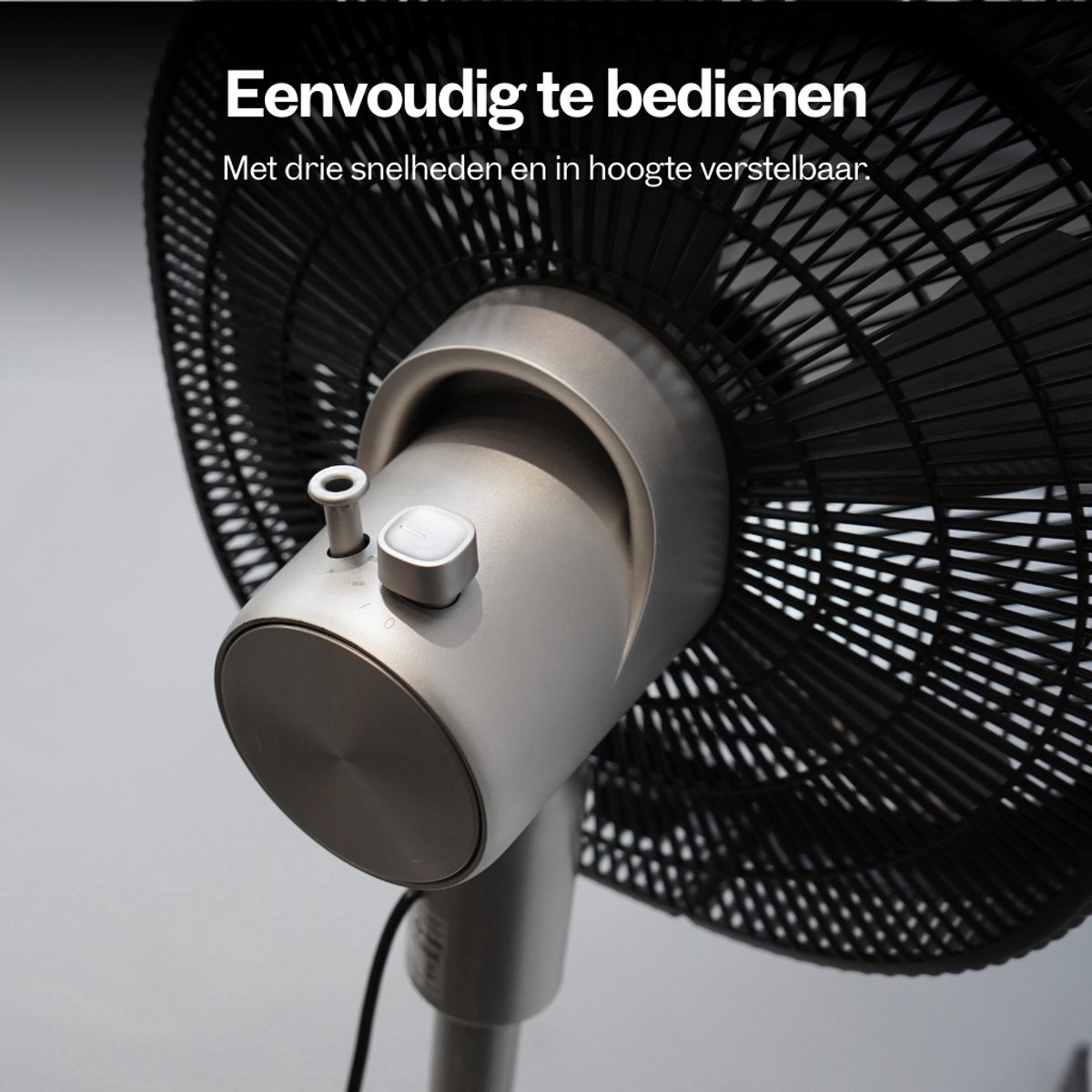 BAKAJI Ventilatore a Colonna Piantana Potenza 55W in Acciaio e PP, Diametro Pale 40cm e Griglia da 50cm, 3 Velocità Selezionabili Altezza regolabile Oscillazione Orizzontale (Nero 3 in 1