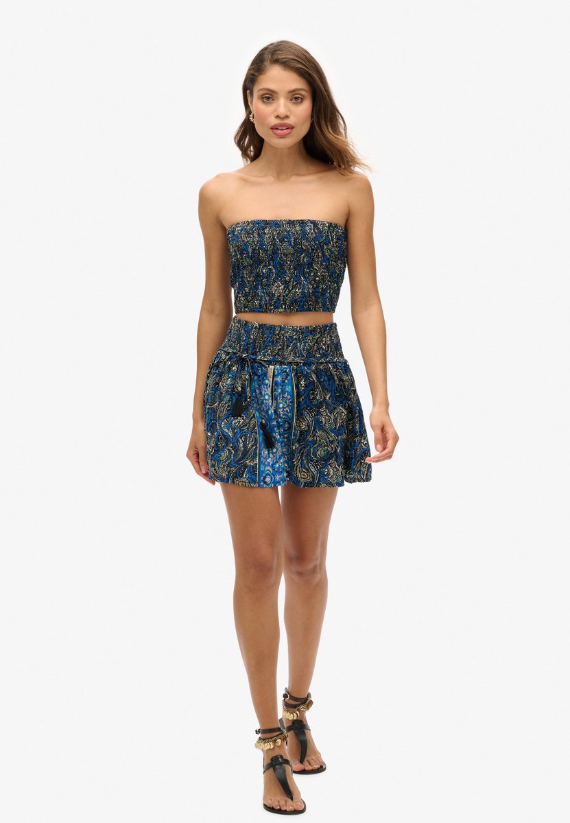 Superdry St. Tropez-minirok met paisleyprint Dames Rokken Marineblauw