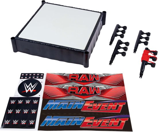 Foto: Mattel wwe speelset worstelring met raw en main event labels 