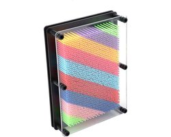 3D Metalen Pin Art Board Hand Mold Art Board - Multi-formaat Kleur Plastic Naald Carving - Nieuwigheid Kinderen Speelgoed - 3D Fun Desktop Sculptuur Gadget voor Thuiskantoor Decoratie Cadeau - Black large .