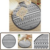 Bol.com vidaXL Buitenkleed - Ø160 cm - Zwart - Polypropeen Tuintapijt - Outdoor Tapijt - Patio Tapijt - Terras Tapijt - Rond Tapijt aanbieding