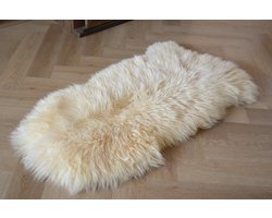 Schapenvacht voor je hond / kat - 100% natuurlijke vacht - Natural wit - 70-80 cm